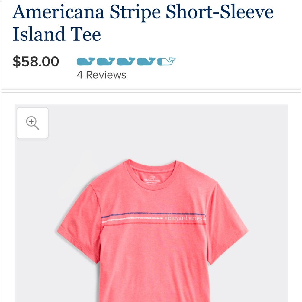 Americana Stripe Short-Sleeve Island Tee, NWT, XL